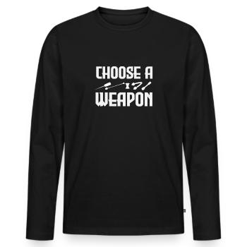 Lustiger Barkeeper Spruch Barkeeper Geschenk - Männer Premium Bio Langarmshirt - Schwarz - Vorne - Nico (187cm)