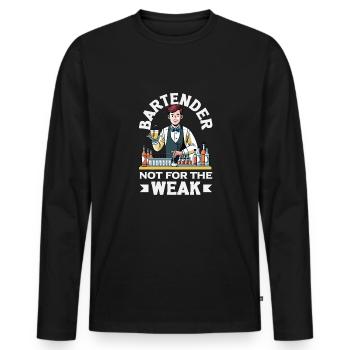 Lustiger Barkeeper Spruch Barkeeper Geschenk - Männer Premium Bio Langarmshirt - Schwarz - Vorne - Nico (187cm)