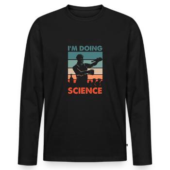 Lustiger Barkeeper Spruch Barkeeper Geschenk - Männer Premium Bio Langarmshirt - Schwarz - Vorne - Nico (187cm)