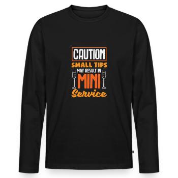 Lustiger Barkeeper Spruch Barkeeper Geschenk - Männer Premium Bio Langarmshirt - Schwarz - Vorne - Nico (187cm)
