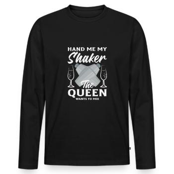 Lustiger Barkeeper Spruch Barkeeper Geschenk - Männer Premium Bio Langarmshirt - Schwarz - Vorne - Nico (187cm)