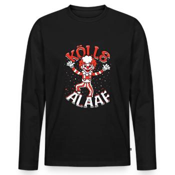 Kölle Alaaf Fasching Kölle Alaaf Clown - T-shirt manches longues Premium bio Homme - noir - Devant - Nico (187cm)