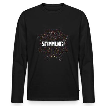 Carnival Mood Colorful Dots Party - Men's Premium Organic Long Sleeve Shirt - black - Front - Nico (187cm)
