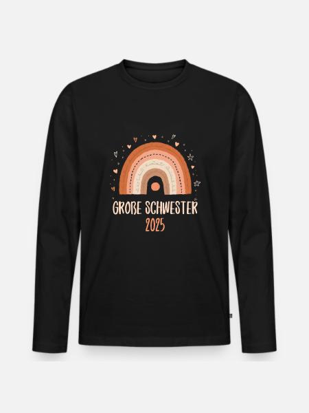 Big Sister 2025 Rainbow - Men's Premium Organic Long Sleeve Shirt - black