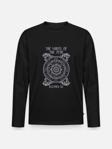 The Wheel Of The Year Ostara - Männer Premium Bio Langarmshirt - Schwarz