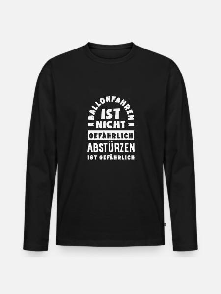 Ballooning is not to crash - Men's Premium Organic Long Sleeve Shirt - black