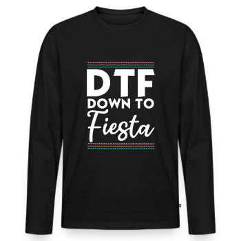 DTF Down To Fiesta Cinco De Mayo Spaß - Männer Premium Bio Langarmshirt - Schwarz - Vorne - Nico (187cm)