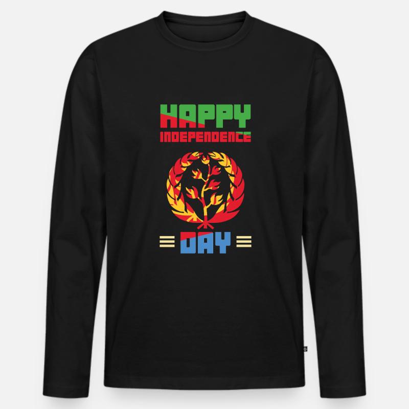 Eritrea Happy Independence Day Feier mit Stolz - Männer Premium Bio Langarmshirt - Schwarz