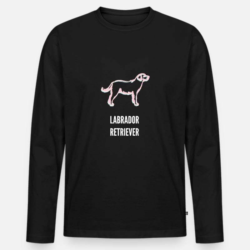 Labrador Retriever - Männer Premium Bio Langarmshirt - Schwarz
