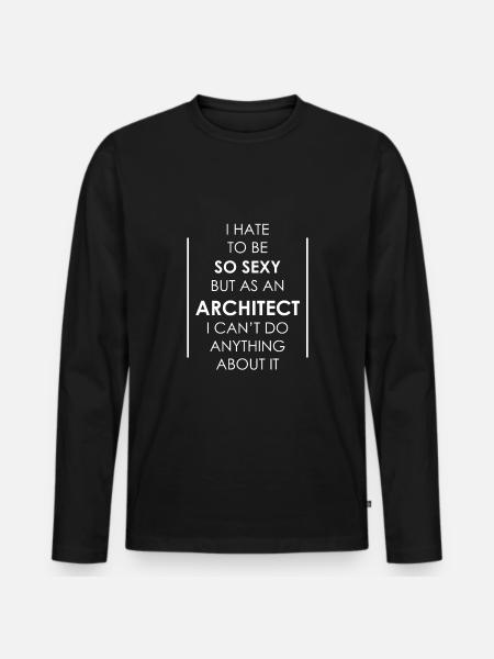 I love architecture - Men's Premium Organic Long Sleeve Shirt - black