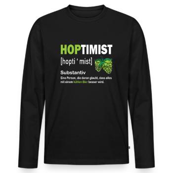 Bière Pils Boire les amateurs de bière Énonciations drôles - T-shirt manches longues Premium bio Homme - noir - Devant - Nico (187cm)