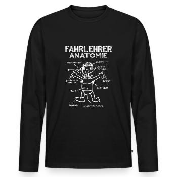 Fahrlehrer Fahrschulunterricht Verkehr Fahrschule - Männer Premium Bio Langarmshirt - Schwarz - Vorne - Nico (187cm)