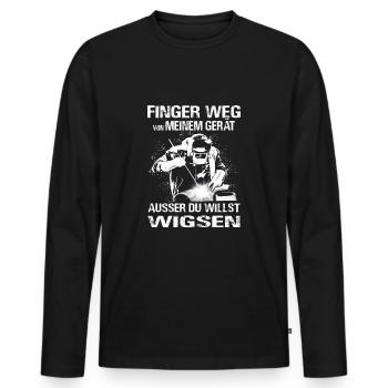 Wig Schweißen Schweißer Metallbauer Sprüche - Männer Premium Bio Langarmshirt - Schwarz - Vorne - Nico (187cm)