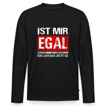 Arbeit Sprüche lustig Bürohumor Arbeiter Kollege - Männer Premium Bio Langarmshirt - Schwarz - Vorne - Nico (187cm)