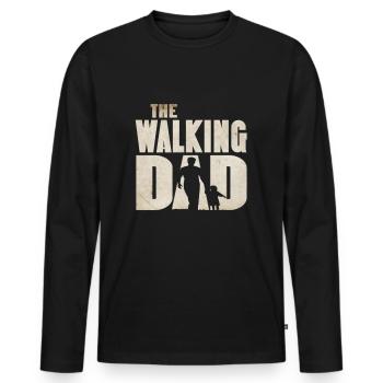The Walking Dad Dad Offspring Father's Day Funny - Men's Premium Organic Long Sleeve Shirt - black - Front - Nico (187cm)