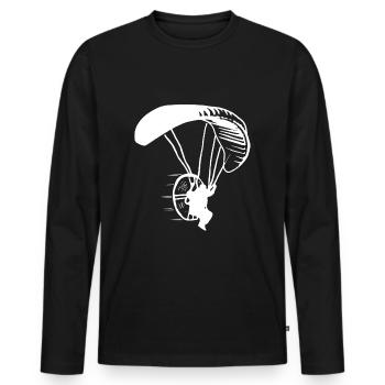 Parapente parapente - T-shirt manches longues Premium bio Homme - noir - Devant - Nico (187cm)