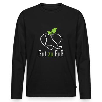 Gut zu Fuß Podologin Nageldesignerin Podologie - Männer Premium Bio Langarmshirt - Schwarz - Vorne - Nico (187cm)