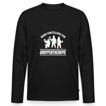 Paintball Gotcha Paint Paintballspieler - Männer Premium Bio Langarmshirt - Schwarz - Vorne - Nico (187cm)