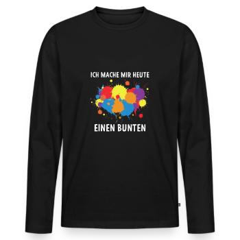 Paintball Gotcha Paint Paintballspieler - Männer Premium Bio Langarmshirt - Schwarz - Vorne - Nico (187cm)