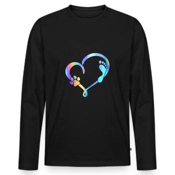 Mantrailer Hundesport Fährtenhund - Männer Premium Bio Langarmshirt - Schwarz - Vorne - Nico (187cm)