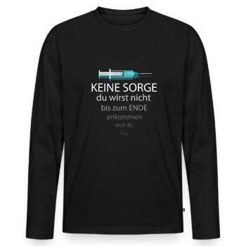 Anästesie Narkose Arzt Ich muss gehen Anästhesist - Männer Premium Bio Langarmshirt - Schwarz - Vorne - Nico (187cm)