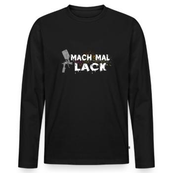 Fahrzeuglackierer Meister Auto Lackiererei - Männer Premium Bio Langarmshirt - Schwarz - Vorne - Nico (187cm)