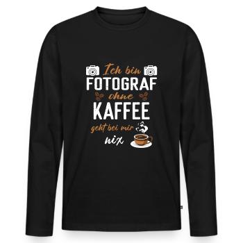 Fotograf Fotografie fotografieren - Männer Premium Bio Langarmshirt - Schwarz - Vorne - Nico (187cm)