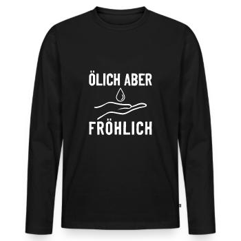 Masseur Massage Behandlung Physiotherapeut - Männer Premium Bio Langarmshirt - Schwarz - Vorne - Nico (187cm)