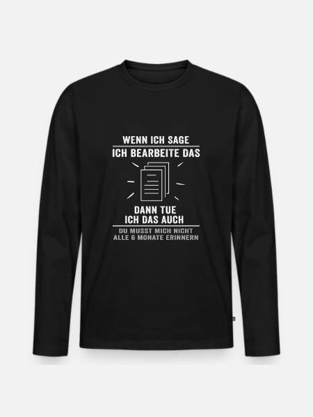 Beamter auf Lebenszeit Verbeamtung Beamten - Männer Premium Bio Langarmshirt - Schwarz