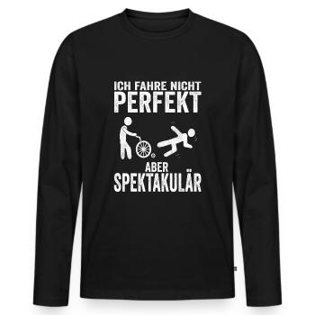 Nurse Nurse Senior Caregiver Nurse - Men's Premium Organic Long Sleeve Shirt - black - Front - Nico (187cm)