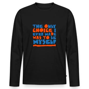 Transgender STolz: mon seul choix - T-shirt manches longues Premium bio Homme - noir - Devant - Nico (187cm)