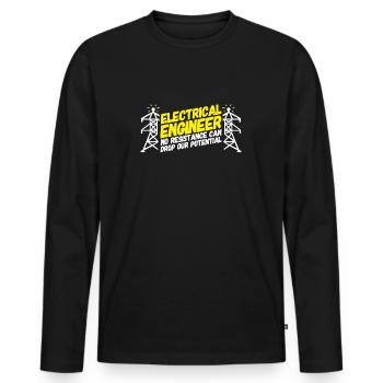 ELECTRICAL ENGINEER: Electrical Engineer Potential - Men's Premium Organic Long Sleeve Shirt - black - Front - Nico (187cm)