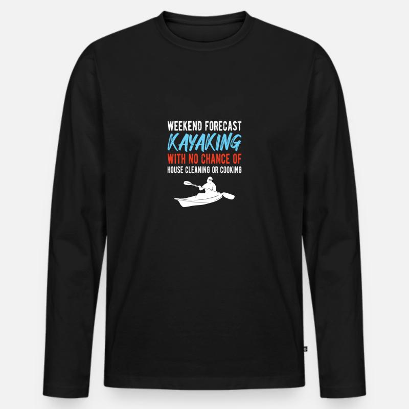 KAYAKING: Kayaking Forecast - Männer Premium Bio Langarmshirt - Schwarz