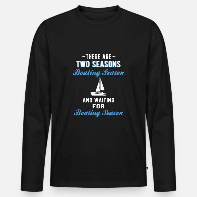 BOATING : Boating Season - Männer Premium Bio Langarmshirt - Schwarz