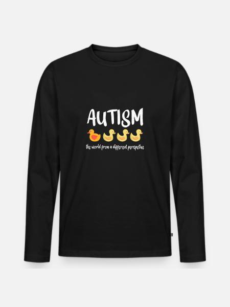 Autism awareness: different perspective - Men's Premium Organic Long Sleeve Shirt - black