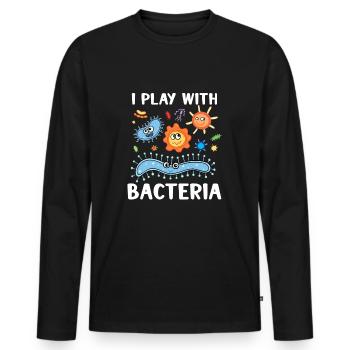 Microbiologiste Microbiology Lab Staph Gift Idea - T-shirt manches longues Premium bio Homme - noir - Devant - Nico (187cm)