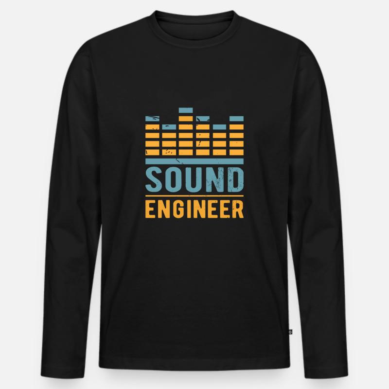 SOUND ENGINEER/ AUDIO ENGINEER GIFT - Männer Premium Bio Langarmshirt - Schwarz