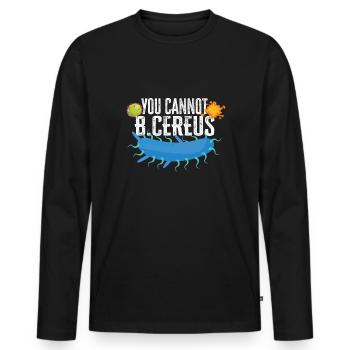 Microbiologiste Microbiologie Laboratoire Biologie Cadeau - T-shirt manches longues Premium bio Homme - noir - Devant - Nico (187cm)
