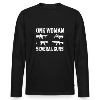 GUN RIGHTS / GUN LOVER / 2ND AMENDMENT GIFT IDEA - Männer Premium Bio Langarmshirt - Schwarz - Vorne - Nico (187cm)