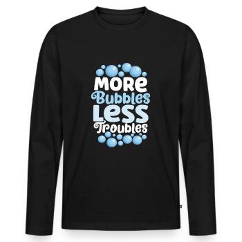 Soap-Making Soap-Maker Bubbles Bubble Bathroom - T-shirt manches longues Premium bio Homme - noir - Devant - Nico (187cm)