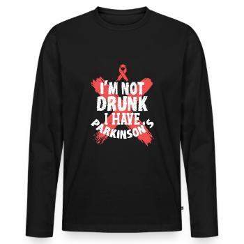 PARKINSON'S AWARENESS PARKINSON'S DISEASE POISON - Men's Premium Organic Long Sleeve Shirt - black - Front - Nico (187cm)