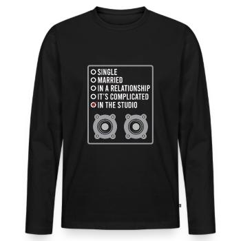 DJ Music Producer Audio Engineer Studio Mixing - Männer Premium Bio Langarmshirt - Schwarz - Vorne - Nico (187cm)