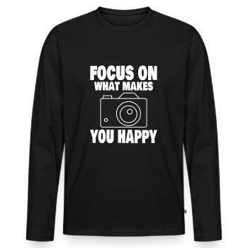 Photograph Photography Photographer Camera Picture - Men's Premium Organic Long Sleeve Shirt - black - Front - Nico (187cm)
