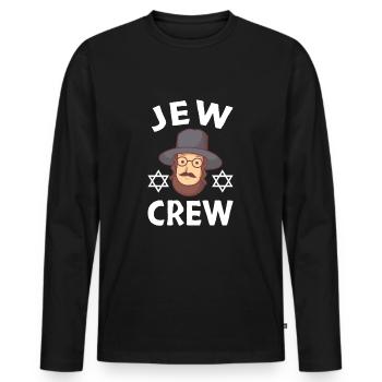 Jew Jewish Israelite Culture Israel Jewish Roots - Männer Premium Bio Langarmshirt - Schwarz - Vorne - Nico (187cm)