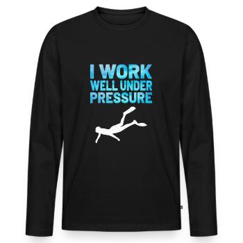 SCUBA DIVER SCUBA DIVING Idée cadeau - T-shirt manches longues Premium bio Homme - noir - Devant - Nico (187cm)
