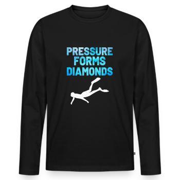 SCUBA DIVER SCUBA DIVING Idée cadeau - T-shirt manches longues Premium bio Homme - noir - Devant - Nico (187cm)
