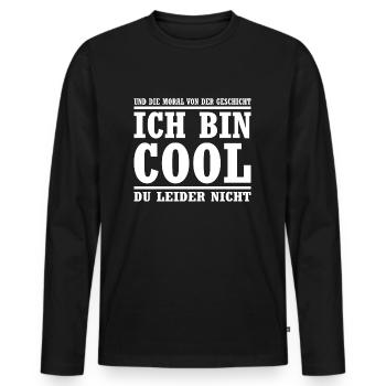 Ironisches Sprüche Fun Shirt Ironie Sarkasmus - Männer Premium Bio Langarmshirt - Schwarz - Vorne - Nico (187cm)