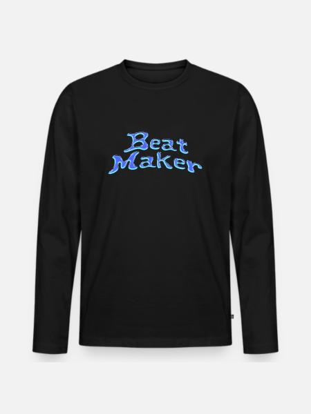 Beat Producer - Men's Premium Organic Long Sleeve Shirt - black