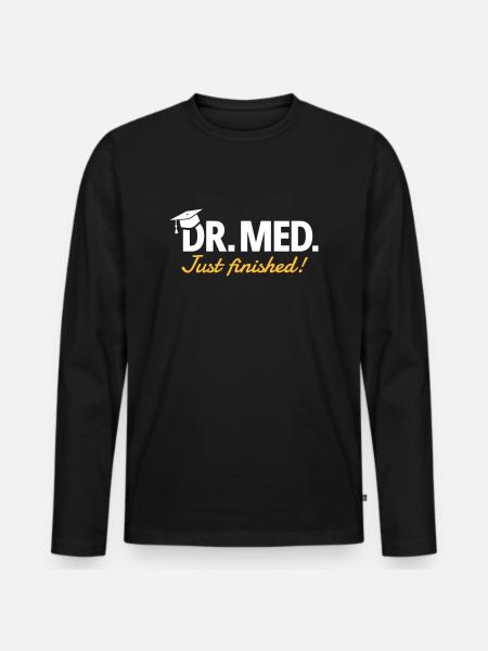 Médecin - T-shirt manches longues Premium bio Homme - noir