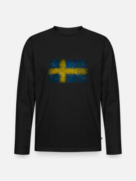 SUEDE - suede - T-shirt manches longues Premium bio Homme - noir